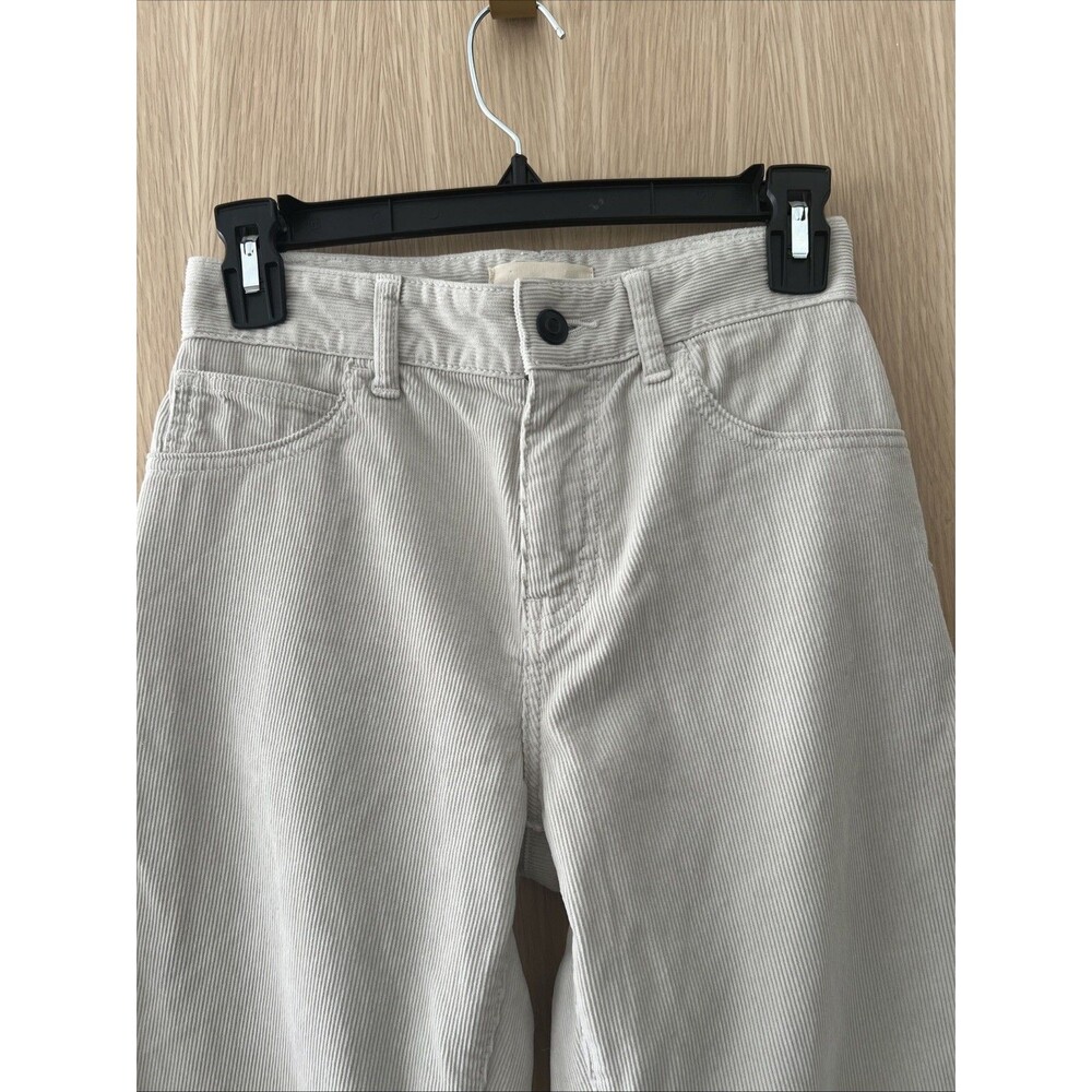 THE ROW Beige Corduroy Wide Leg Pants Size 25x30 High Waisted Excellent Altered - Picture 2 of 16